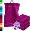 Lashuma 4er Handtücher Set Lila - Orchidee, Gästehandtücher waschbar 30x50, Linz Händehandtücher
