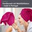Lashuma Handtuch Set Dame Pink - Purpur, Linz 2X Handtuch Baumwolle für Füße 50x100 cm