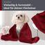 Lashuma 2X Handtuch Set Baumwolle 50x100 cm, Linz Wellness Badetuch Rot - Rubin