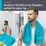 Lashuma Flauschiges Handtuchset Blau - Aquamarin, Linz 2X Fitness Handtücher 50x100 cm