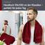 Lashuma 2X Handtuch Set Baumwolle 50x100 cm, Linz Wellness Badetuch Rot - Rubin