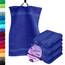 Lashuma 4 teiliges Gästetuch Set - Frottee Serie Linz - WC Handtücher Klein 30x50 - Gästehandtuch Königs Blau