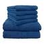 Dyckhoff Handtuchset "Brillant", 2 Badetücher / Duschtücher 70 x 140 cm und 4 Handtücher 50 x 100 cm, 6-teilig, blau