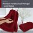 Lashuma 2X Handtuch Set Baumwolle 50x100 cm, Linz Wellness Badetuch Rot - Rubin