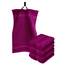 Lashuma 4er Handtücher Set Lila - Orchidee, Gästehandtücher waschbar 30x50, Linz Händehandtücher