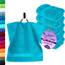 Lashuma 6er Handtücher Set Blau - Aquamarin, Linz weiche Waschlappen 30x30, Frotteetücher Bad
