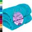 Lashuma Flauschiges Handtuchset Blau - Aquamarin, Linz 2X Fitness Handtücher 50x100 cm
