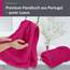 Lashuma Handtuch Set Dame Pink - Purpur, Linz 2X Handtuch Baumwolle für Füße 50x100 cm