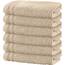 Erwin Müller Duschtuch 6er-Pack Heidelberg 100% Baumwolle beige Größe 70x140 cm - saugstark, gut trocknend, kompakt, leichte Qualität - ideal für Sport, Strand, Reisen