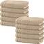 Erwin Müller Badetuch 10er-Pack Heidelberg 100% Baumwolle beige Größe 100x150 cm - saugstark, gut trocknend, kompakt, leichte Qualität - ideal für Sport, Strand, Reisen