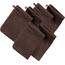 Erwin Müller Waschhandschuh Heidelberg 6er- Pack, 100% Baumwolle braun Größe 15x21 cm - weiche Qualität, saugstark und strapazierfähig - praktisch durch Schlaufe