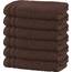 Erwin Müller Handtuch 6er-Pack Heidelberg 100% Baumwolle - saugstark, gut trocknend, kompakt, leichte Qualität braun Größe 50x100 cm - ideal für Sport, Strand, Reisen