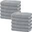 Erwin Müller Duschtuch 10er-Pack Heidelberg 100% Baumwolle hellgrau Größe 70x140 cm - saugstark, gut trocknend, kompakt, leichte Qualität - ideal für Sport, Strand, Reisen