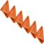 Erwin Müller Seiftuch Heidelberg 6er- Pack, 100% Baumwolle orange Größe 30x30 cm - weiche Qualität, saugstark und strapazierfähig - praktisch durch Schlaufe