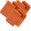 Erwin Müller Waschhandschuh Heidelberg 6er- Pack, 100% Baumwolle orange Größe 15x21 cm - weiche Qualität, saugstark und strapazierfähig - praktisch durch Schlaufe