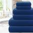 Casa Copenhagen, 6teiliges Designer Handtuch Geschenkset aus 100% ägyptischer Baumwolle –Marineblau, 600 g/m² (2Badetücher, 2Handtücher, 2Waschhandschuhe) Geschenkbox für Damen & Herren