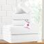 Casa Copenhagen Wave Strukturiertes 6-teiliges kleines Badetuchset - Weiß, aus 100% ägyptischer Baumwolle Kiefergrau, Badetücher für das Badezimmer (perfekte Geschenkset für Damen & Herren)