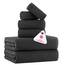 Casa Copenhagen Wave Textured 6-teiliges Handtuch Set - Kieferngrau, 550 g/m², 2 Bade, 2 Hand, 2 Waschlappen Handtüchern Baumwolle Rau und zäh Einsatz Geschenkset für Badezimmer