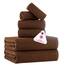 Casa Copenhagen, 6-Piece Designer Towel Gift Set made of 100% Egyptian Cotton – Toffee, 600 gsm (2 Bath Towels, 2 Hand Towels, 2 Washcloths) – Gift Box for Men & Women