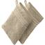 REDBEST Waschhandschuh, Waschlappen New York 2er- Pack beige Größe 15x21 cm - leichte, weiche Qualität, saugstark, sehr strapazierfähig, 100% Baumwolle