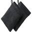 REDBEST Waschhandschuh, Waschlappen New York 2er- Pack anthrazit Größe 15x21 cm - leichte, weiche Qualität, saugstark, sehr strapazierfähig, 100% Baumwolle