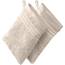REDBEST Waschhandschuh, Waschlappen New York 2er- Pack Creme Größe 15x21 cm - leichte, weiche Qualität, saugstark, sehr strapazierfähig, 100% Baumwolle