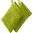 REDBEST Waschhandschuh, Waschlappen New York 2er- Pack hellgrün Größe 15x21 cm - leichte, weiche Qualität, saugstark, sehr strapazierfähig, 100% Baumwolle