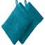REDBEST Waschhandschuh, Waschlappen New York 2er- Pack Petrol Größe 15x21 cm - leichte, weiche Qualität, saugstark, sehr strapazierfähig, 100% Baumwolle