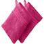 REDBEST Waschhandschuh, Waschlappen New York 2er- Pack pink Größe 15x21 cm - leichte, weiche Qualität, saugstark, sehr strapazierfähig, 100% Baumwolle
