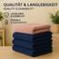 Betz 10-TLG. Handtuch-Set Premium 100% Baumwolle 2 Duschtücher 4 Handtücher 2 Gästetücher 2 Waschhandschuhe Farbe Altrosa & Dunkelblau