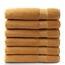 DoubleDry Große Handtücher Set 6-70 X 140cm, Flauschige Badehandtücher, Duschhandtücher aus 100% Baumwolle (Oeko-TEX MIG Certified)- 500 g/m², Große Handtücher für Bad und Dusche - Ochergelb