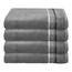 Schiesser Handtuchset Skyline Color - 4-teilig - 50 x 100 cm - Dunkelgrau