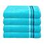Schiesser Handtuchset Skyline Color - 4-teilig - 50 x 100 cm - Türkis