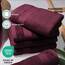 DoubleDry Große Handtücher Set 6-70 X 140cm, Flauschige Badehandtücher, Duschhandtücher aus 100% Baumwolle (Oeko-TEX MIG Certified)- 500 g/m², Große Handtücher für Bad und Dusche - Bordeaux
