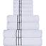 Superior Handtuch-Set, türkische Baumwolle, ideal für Hauptbad, Gäste-WC oder Strand, Ultra-Plüsch, Set beinhaltet: 8 Stück, Gesichts-/Waschlappen, Handtücher, Badetücher, Marineblau