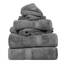 Superior - 6-teiliges Handtuchset, 900 Gramm, Baumwolle, dunkelgrau