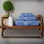 Superior Handtuch-Set aus massiver ägyptischer Baumwolle, Handtuch 50,8 x 76,2 cm, Badetuch 76,2 x 139,7 cm, Waschlappen 33 x 33 cm, Jeansblau, 3-teilig