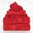 Superior 900 Madison TS Handtuch-Set, Baumwolle, Rot/Ausflug, einfarbig (Getaway Solids), 6 Piece Towel