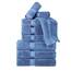 Superior 9-teiliges Handtuch-Set, ägyptische Baumwolle, 3 Badetuch, 3 Handtuch, 3 Gesichtshandtuch/Waschlappen, schwer, ultraweiche Handtücher, Dicker Plüsch, Gästebad, Spa, Hotelbad, Jeansblau