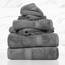 Superior - 6-teiliges Handtuchset, 900 Gramm, Baumwolle, dunkelgrau