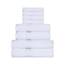 Superior Türkische Baumwolle Ultra-Plüsch 8-teiliges Handtuch-Set, ideal für Hauptbad, Gäste-WC, schnell trocknend, Dusche, Spa, Gesicht/Waschlappen, Handtücher, Badetücher, saugfähig, Home Basics,