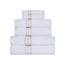 Superior - Hotelkollektion, luxuriöses Handtuchset, 100% Baumwolle, weiß/teerosenfarben, 900 Gramm, 6-teilig