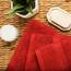 Superior - 3-teiliges Handtuchset, Baumwolle, rot, 900 Gramm