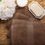 Superior Handtücher aus ägyptischer Baumwolle, 4er-Set, ultraweiche Handtücher, Dickes Plüsch, saugfähig, schwer, Gästebad, Hotel, Spa, Badezimmer, Duschbasics, Braun (Schokolade)
