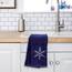 SKL Home Handtuch-Set mit Weihnachtsmotiv, Schneeflocken, Bad/Küche/Bar, Geschenkidee, Marineblau, 2-teilig
