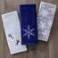SKL Home Handtuch-Set mit Weihnachtsmotiv, Schneeflocken, Bad/Küche/Bar, Geschenkidee, Marineblau, 2-teilig