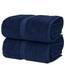 Chakir Turkish Linens Hotel & Spa Qualität, Premium Baumwolle türkische Handtücher (89,9 x 178,8 cm, Jumbo-Badetücher, Marineblau)