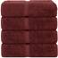 Chakir Turkish Linens Hochwertige türkische Handtücher für das Badezimmer, 100 % Baumwolle, 76,2 x 152,4 cm, 4 Stück, Preiselbeere