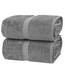 Chakir Turkish Linens, 100% Baumwolle, Premium-Qualität, türkische Badetücher (89 x 178 cm, große Badetücher – grau)