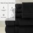 Casa Copenhagen 6-teiliges Set aus 100% Baumwolle – Radiant Black, 600 g/m², 2 Badetücher, 2 Handtücher, 2 Waschlappen, aus ägyptischer Baumwolle, ultraweiches Luxus-Set für Hotels.
